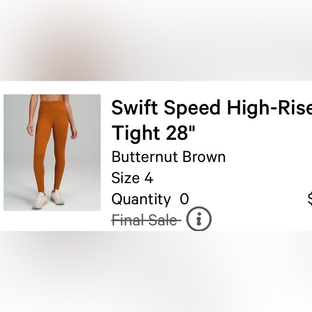 Lululemon Swift Speed high rise tight - 28”